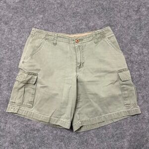 Aeropostale Cargo Shorts Womens 4 Green Y2K Utility Gorpcore Cotton Mid Rise